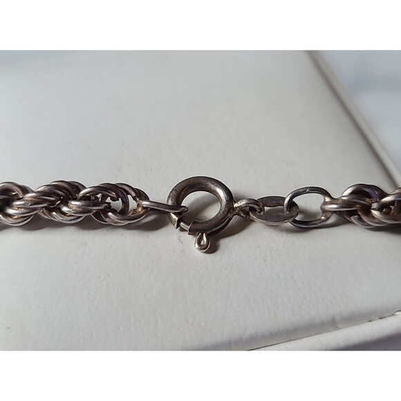 Italian 925 Sterling Silver Chain Bracelet Vintage - Picture 7 of 10